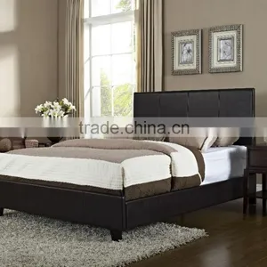 Bolton Queen Upholstered United State Style Platform Bed With Topstitched Panels AS-B49 thumbnail-1