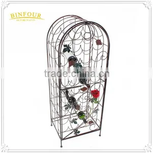 Customized Floor Standing Display Rack Metal Wine Rack Cabinets thumbnail-6
