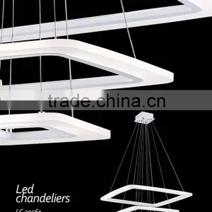 Epistar White Square Acrylic Pendant LED Chandelier for Home thumbnail-1