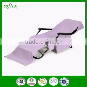China Supplier Custom Cotton or Microfiber Portable Beach Lounger Towel thumbnail-2