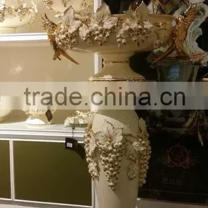 2016 New Design Antique Luxury 30"ceramic Porcelain Art Roman Pillar With Vase for Decoration thumbnail-5