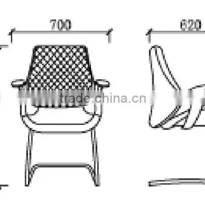 White Racing Style Office Leather Chair GZH-CK0036 thumbnail-6