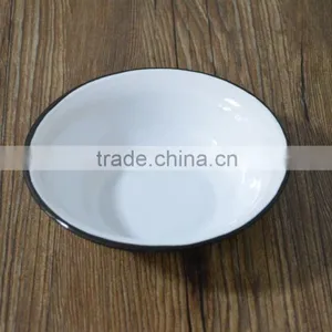 Fuquan 7022 Round Enamel Soup Plate,soup Dish thumbnail-3