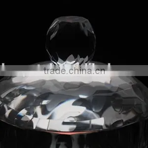 Unique Crystal Glass Sugar Bowl With Lit Sugar Stock thumbnail-2