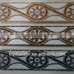 25x8 cm Popular Ceramic Border With Rush Golden thumbnail-1