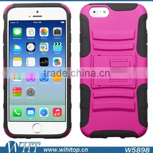 Rubberized Combo Heavy Duty Armor Case for IPhone 6 Plus 5.5 Inches, With Stand Function thumbnail-1
