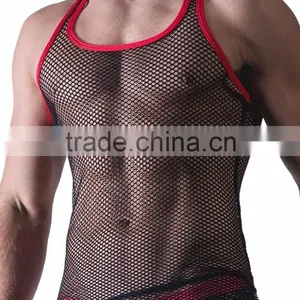 Gym Tank Tops - Mesh Singlets / Mesh Gym Shorts / Mesh Gym Singlets thumbnail-1