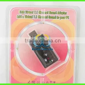 USB Sound Card With Virtual 7.1 Channel Surround Sound thumbnail-1
