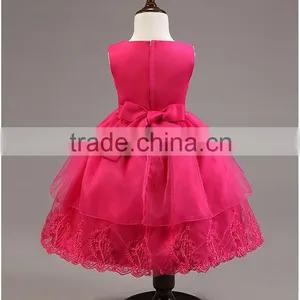 New Design Wholesale Big Bowknot Vintage Style Boutique Girls Princess Party Dresses 2015 TR-WS27 thumbnail-5