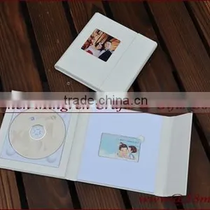 Wedding Fabric Linen DVD USB Credit Card Packaging Case Box thumbnail-2