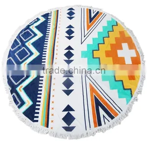 High Quality 100% Cotton Printing Round Beach Towels thumbnail-4