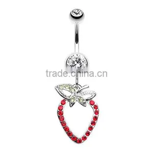 Dazzle Berry Belly Navel Button Ring thumbnail-1