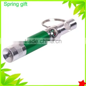 Promotion Outdoor Compass Whistle / Camping Sport Whistle /Survival Led Whistle With Keychain thumbnail-1