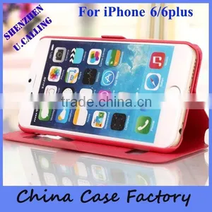 High Quality Flip PU Wallet Leather Case With Double Window For IPhone 5 5s thumbnail-5