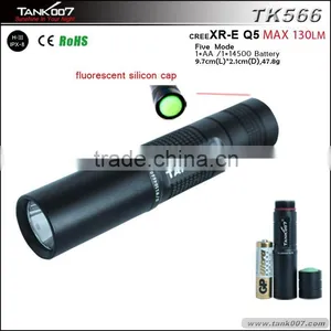 Mini Torch Lighter One Mode Aluminum EDC LED Flashlight 1*AA BatteryTANK007 TK566 thumbnail-1