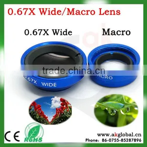 Easy Magnetic Attached 0.67x Wide Angle Macro Lens for Universal Smartphone-DARK BLUE thumbnail-1