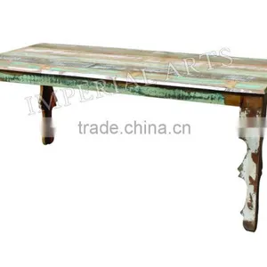 ANTIQUE RECYCLE WOOD DINING TABLE, FOR DINING ROOM thumbnail-1