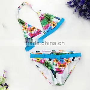 Baby Girls Kids 2 Pcs Sling Bikini Swimwear Floral Bather Swimmers Swimsuit thumbnail-6