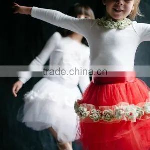Casual Flowers Girl Dress Pattern Party Wholesale Sleeveless Tulle Lace Flower and Sation Flower Girl Dress Flower Girl Dress thumbnail-3