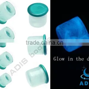 Glow in Dark Earrings Gauges Jewelry Pyrex Glass Piercing thumbnail-1