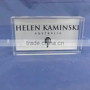 Hot Sale Clear Glass Acrylic Ice Block Paperweight With Logo thumbnail-1