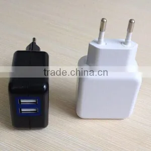 Dual USB 5VDC 2.1A Travel Adapter 10.5W Usb Handy Power Charger for Mobile Phone thumbnail-2