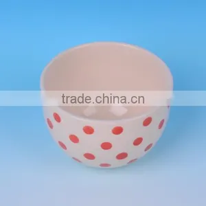Modern Design,decorative Ceramic Bowls With Red Dot Painting thumbnail-2