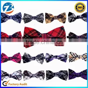 Fashion Cotton Plaid Mens Adjustable Bow Ties thumbnail-1