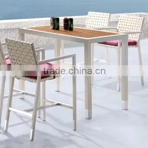 Bar Set With 4 Chair in White Color thumbnail-1