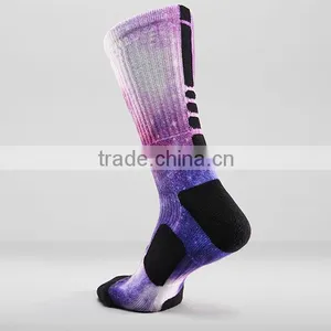 Oem Different Vivid Color Custom Sublimated Starry Night Galaxy Socks thumbnail-2