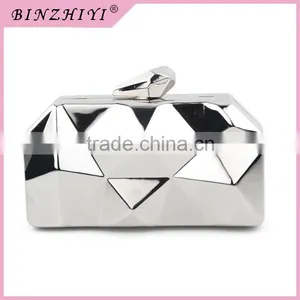 India Clear Lady Acrylic Evening Clutch Bags Metal Frame thumbnail-1