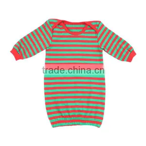 Wholesale 2016 Baby Boutique Clothing Red and Green Strip Kids Christmas Pajamas thumbnail-4