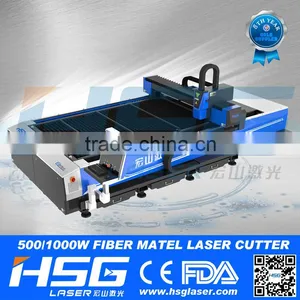 Hot Sale HSG Fiber Metal Sheet Laser Cutter China HS-M3015C thumbnail-1