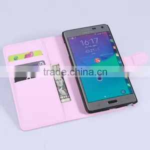 High Quality Leather Holster Card Wallet Folio Stand Flip Case Cover for Samsung GALAXY Note Edge N915 thumbnail-2