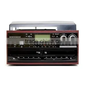 Rain Lane Double CD Player Electric Gramophone and Cassette Encoding Vinyl Player thumbnail-6