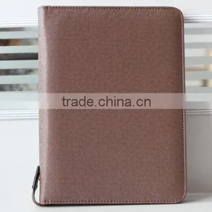 Custom Handmade pu Leather Portfolio With Zipper thumbnail-1