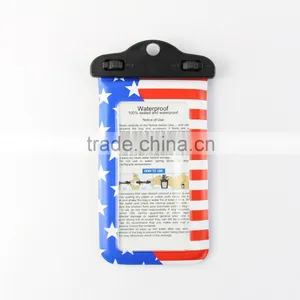 New Design the Stars and the Stripes Eco-Friendly PVC Waterproof Phone Bag thumbnail-4