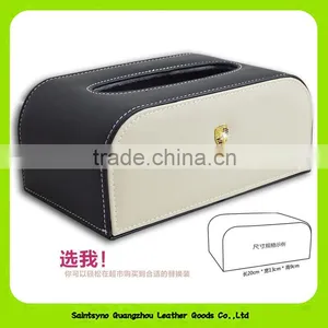 15001 High Quality Custom Leather Car Tissue Holder thumbnail-2