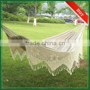 Wholesale High-grade Luxury Cotton Portable Outdoor Folding Hanging Hammock thumbnail-1