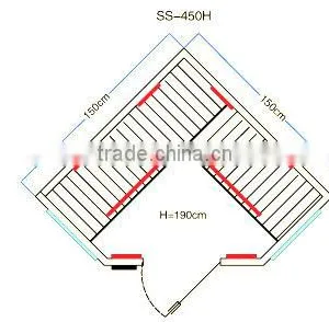 3 Person Sauna Corner Fitting Infrared Far Sauna (CE/ETL/TUV/ROSE) thumbnail-4