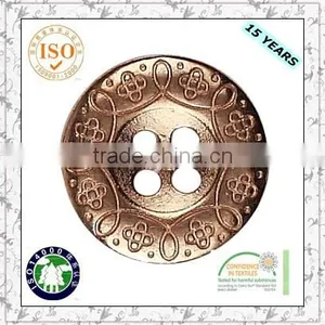 Oeko-tex Approved Custom Made 4-hole Metal Button thumbnail-1