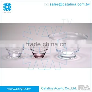 Handmade Art Acrylic Plastic Clear Cake Fruit Salad Bowl thumbnail-1