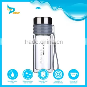 2015 Bpa Free Fancy Voss Water Glass Bottle Wholesale With Silicone Sleeves thumbnail-1
