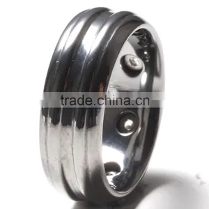 Wholesale Fashion Jewelry Grooved Tungsten Carbide Wedding Rings thumbnail-1