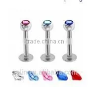 the Internal Threaded Monroe Piercing Jewelry Monroe Lip Ring & Labret Ring thumbnail-2