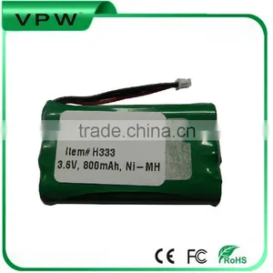China Battery Supplier Rechargeable NI-MH 5/4AAA 3.6V 800mAh Battery Pack for Cordless Phone thumbnail-1