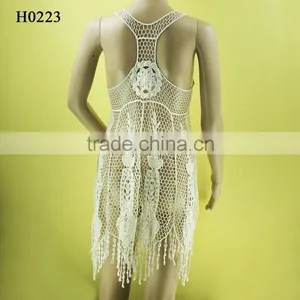 White Vintage Mexican Embroidered Dress thumbnail-3