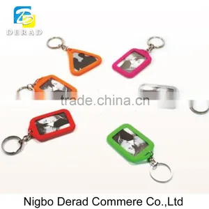 Custom Silicone Key Chain Key Ring With Photo Frame thumbnail-1