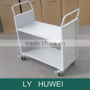 Flat Shelf Book Truck Book Car Movable Book Stand thumbnail-1