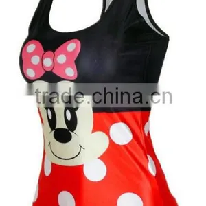 Wholesale Lovely Cat Printed White Tank Top for Women thumbnail-4